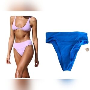 FREE PEOPLE×TOAST Signature Banded Waist Bottom Electric Blue Lemonade.S NWT